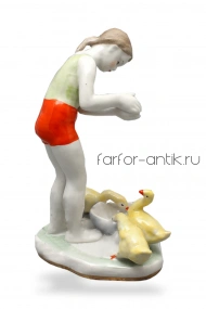 Девочка с гусятами