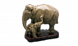 Слон со слоненком - Гжель