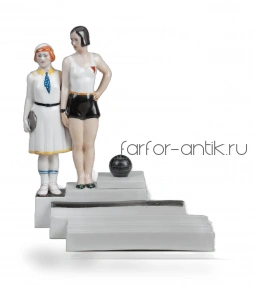 Чернильница "Физкультурницы" - Дулевский фарфоровый завод