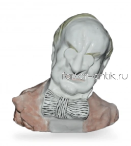 Бюст-шарж В. Качалова по рисунку кукрыниксов - Кировский фаянсовый завод