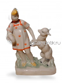 Алёнушка с козлёночком - Дулевский фарфоровый завод
